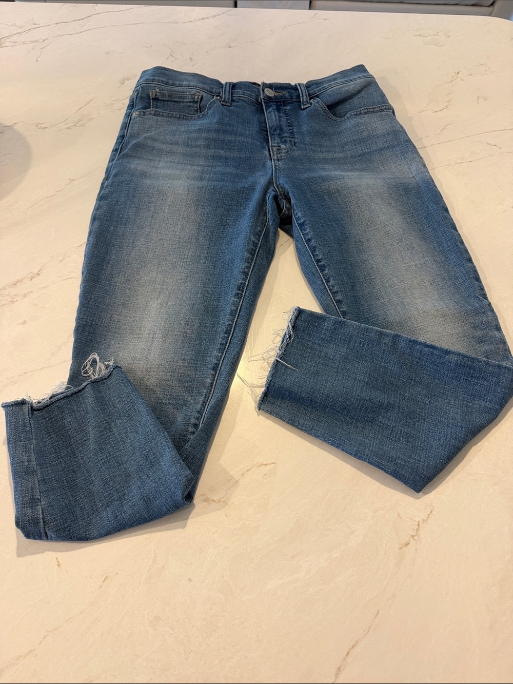 Lucky Brand Women's Cropped Ankle Jeans “Ava”- Medium Blue Wash